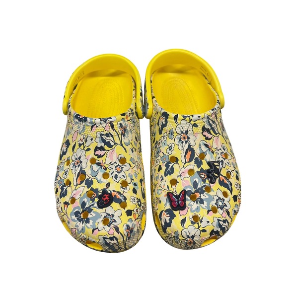 Crocs X Vera Bradley Floral Clog Women's Yellow Multi  Butterfly Ladybug  9 - Picture 1 of 7